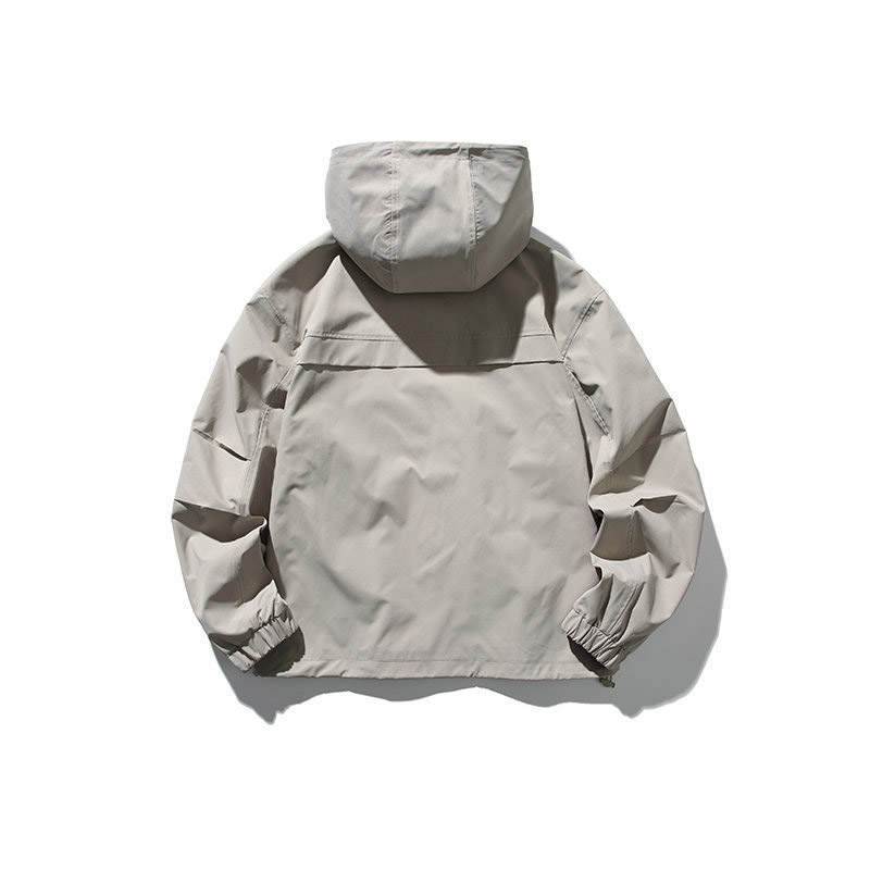 Oem Factory Manufacturer Custom Logo Windproof Vintage Campus Men Hooded Jacket