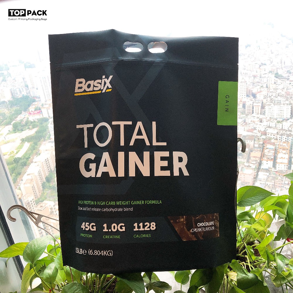 15Lb Extra Large Zipper Food Packaging Pouches With Handle For Protein Powder