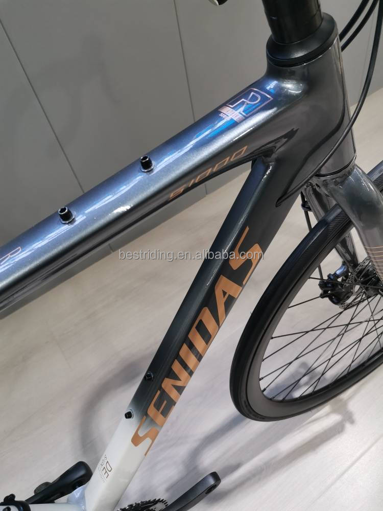 Carbon Fiber Welding Road Bike 700C 2*9s 1*9s AL Frame Nice Shape AL Hub And 10kg
