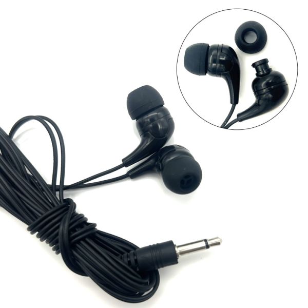 3.5mm Audio Plug Disposable Airline Headset Lightweight Tour Guide Earphone for Guided Tours and Travel