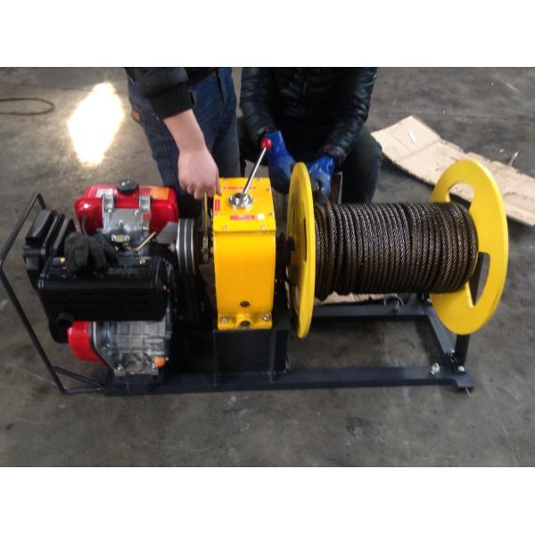 Cable Pulling Winch / Diesel Cable Winch For Cable Pulling During Tower Erection