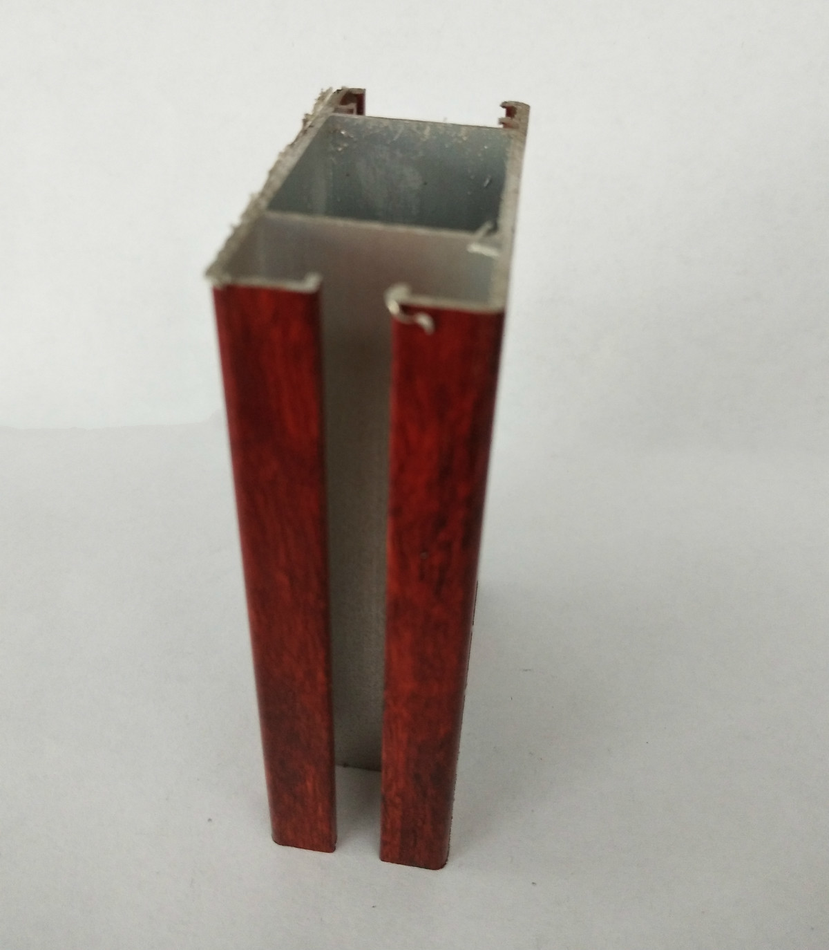 Stereoscopic Aluminium Door Profiles Wood Finished Environmental Protection