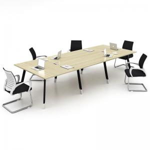 China Office Furniture Melamine Board Conference Room Table Deep Oak + Light Oak Color on sale