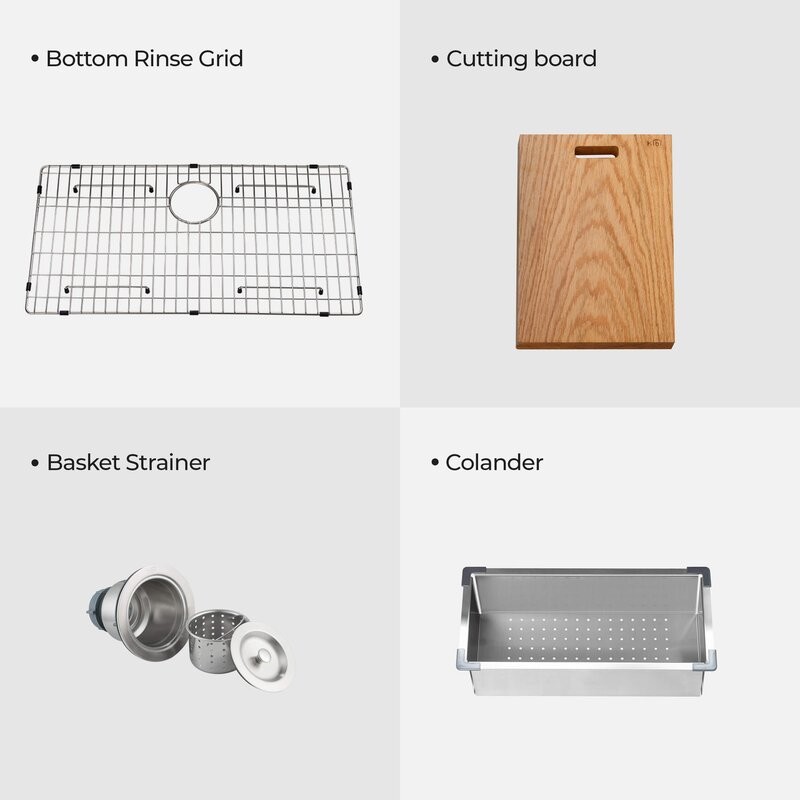 Stainless Steel Universal Handmade Kitchen Sink 2 Equal Basin 210mm Depth