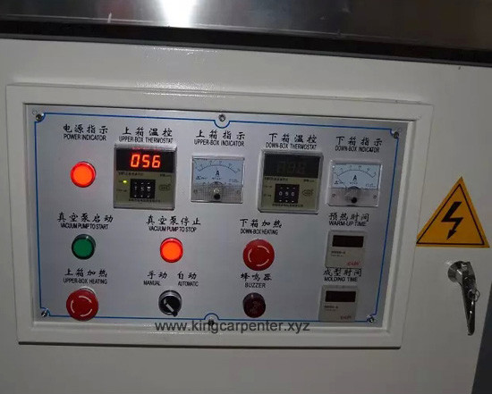 Semi-automatic PVC film wood veneer vacuum membrane press machine for cabinet WPC door
