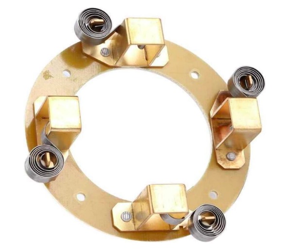 Brush plate assembly component close-up