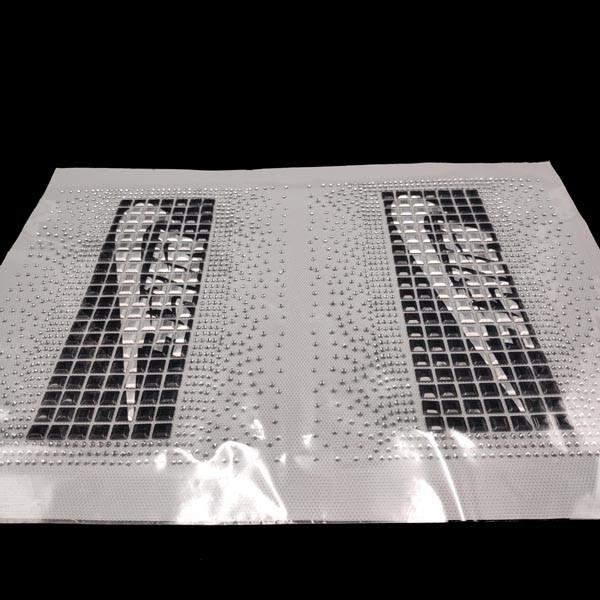 Brand Logo White Rhinestone Applique Patches With Iron / Sew On Backing