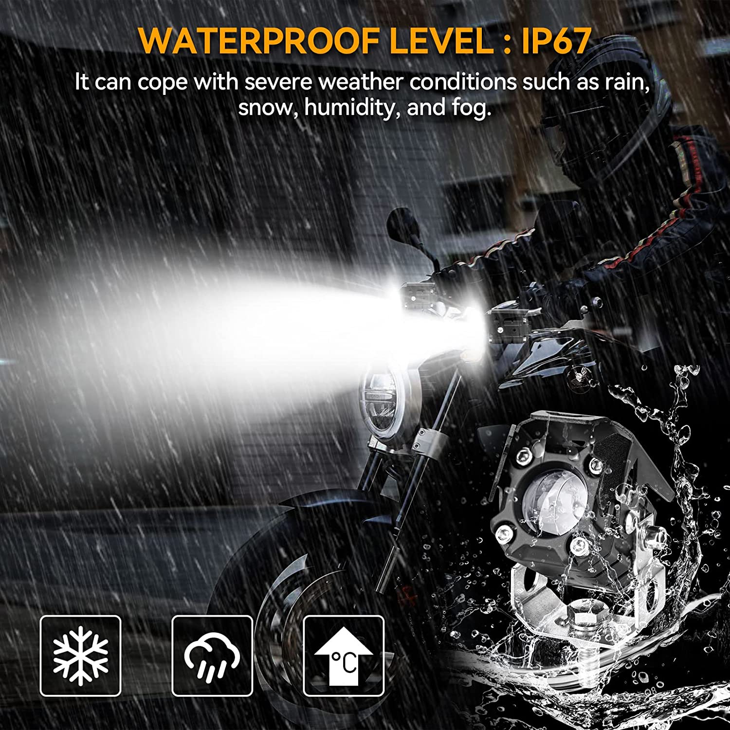 Long Life YAYE Motorcycle Led Driving Fog Lights 60W Amber And White Projector Lights