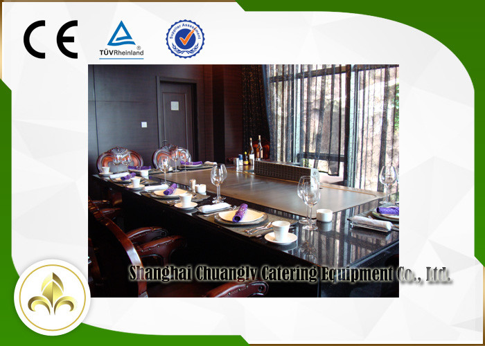 Commercial / Residential Teppanyaki Grills Table With Exhaust & Purifier System
