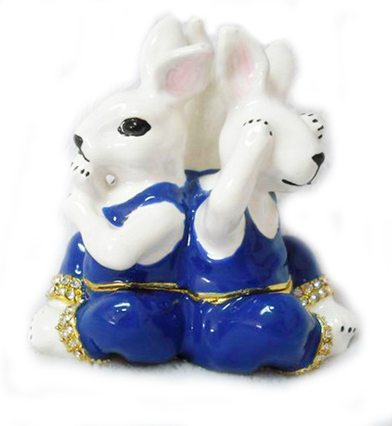 Easter Rabbit Trinket Box Rabbit Trinket Jewelry Box Bejeweled Box Cony Jewelry Trinket Box Easter Bunny Jewelry Box