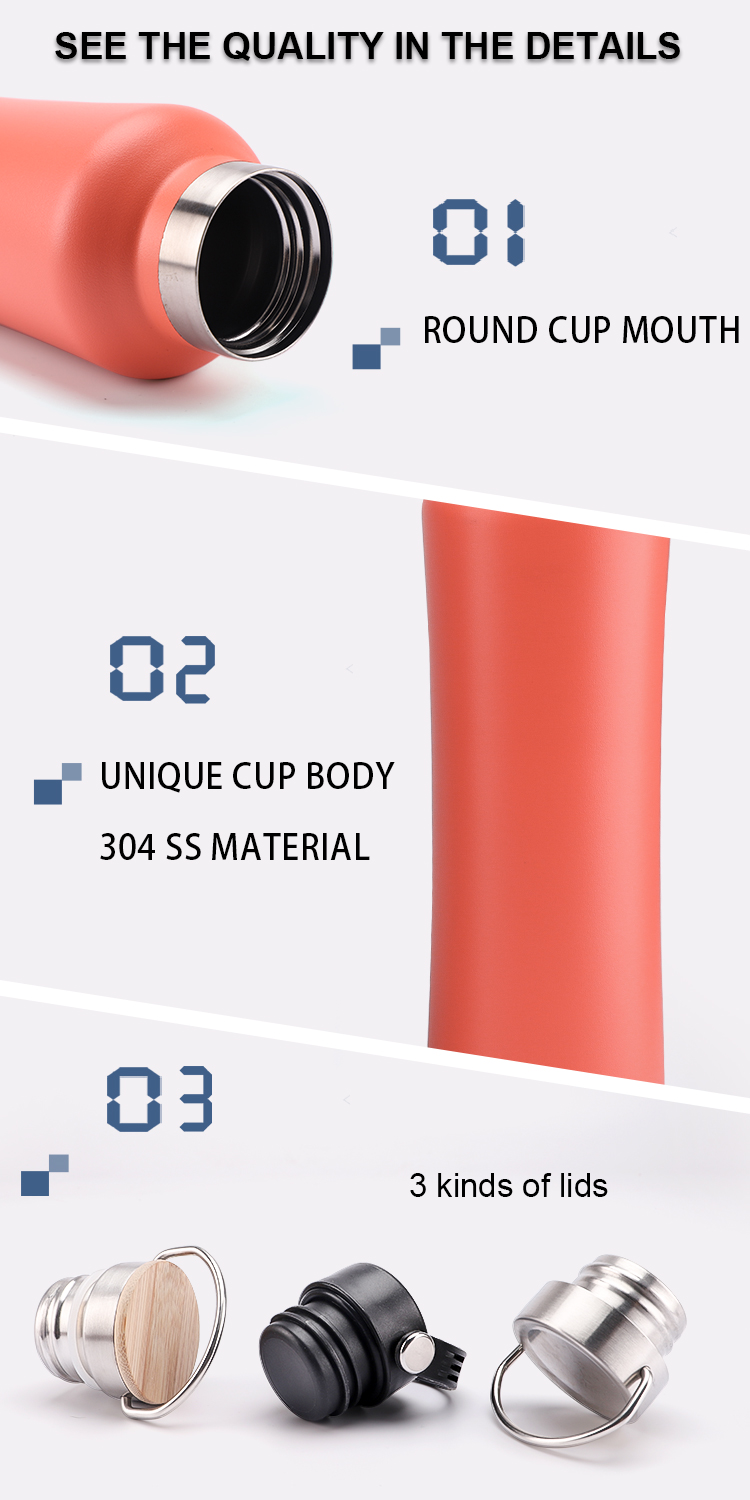 500ml 700ml 800ml BPA Free Vacuum Sports Bottle Thermos Food Warmer Food Flask