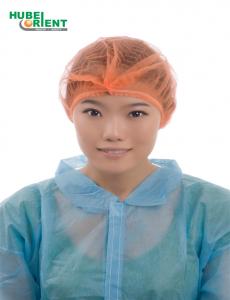 China Disposable PP Non Woven Mob Cap Bouffant Head Cover Hair Net Surgical Doctor Hat Round Mob Cap on sale