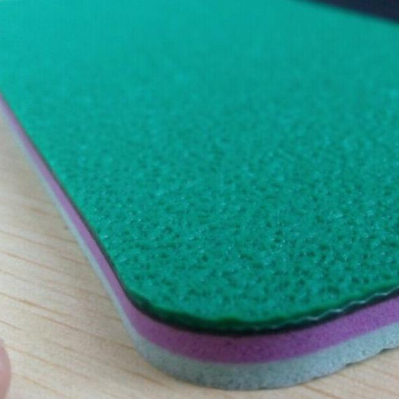Outdoor Waterproof PVC Vinyl Flooring Green / Grey / Blue Gravel Style