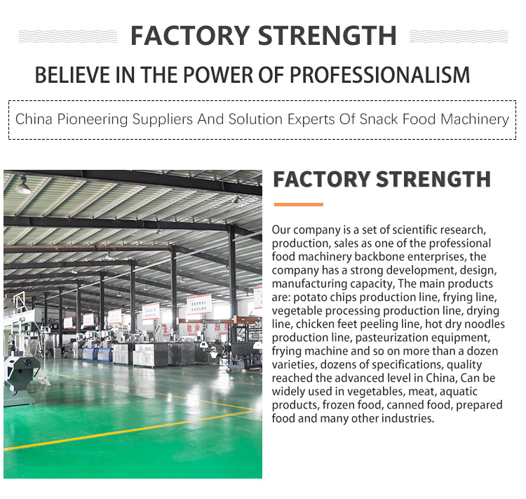Customized Semi Automatic 100kg Per Hour Frozen French Fries Processing Plant Production Line for Output