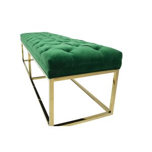 Buy cheap HOT sale modern classic green velvet fabric tufted upholstery bench stainless from wholesalers