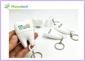 Quality PVC Teeth Shape Customized USB Flash Drive With 1GB~128GB Capacity , White Color for sale