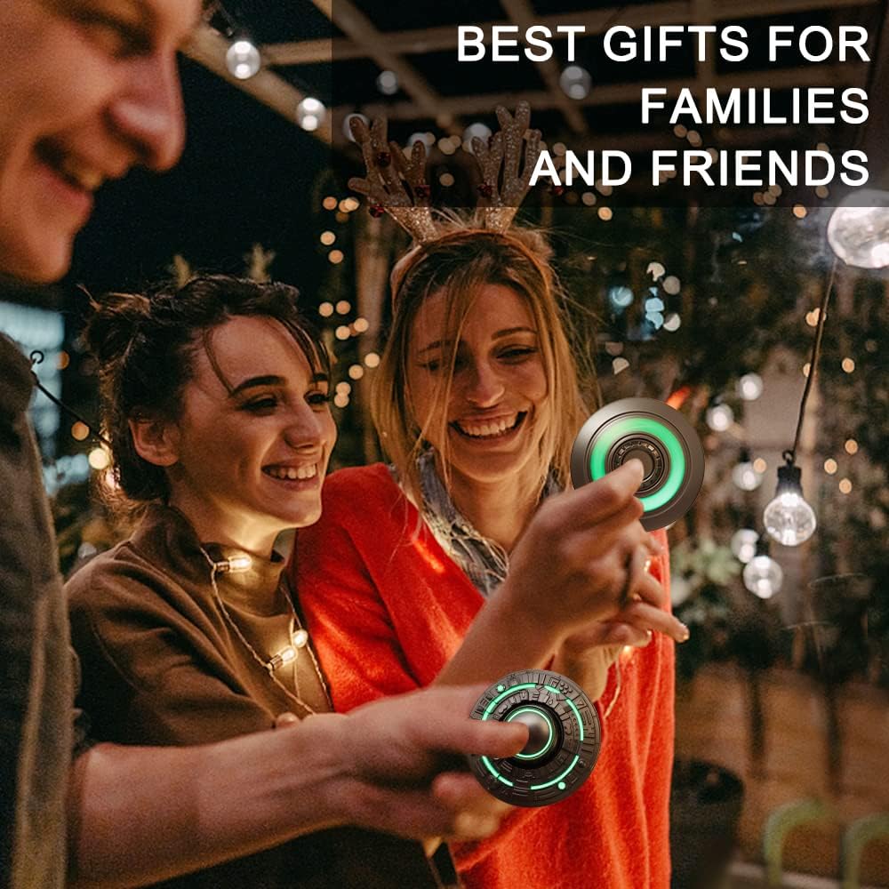 Metal Fidget Spinners for Kids Adults Luminous Night Effects UFO Finger Hand Spinner