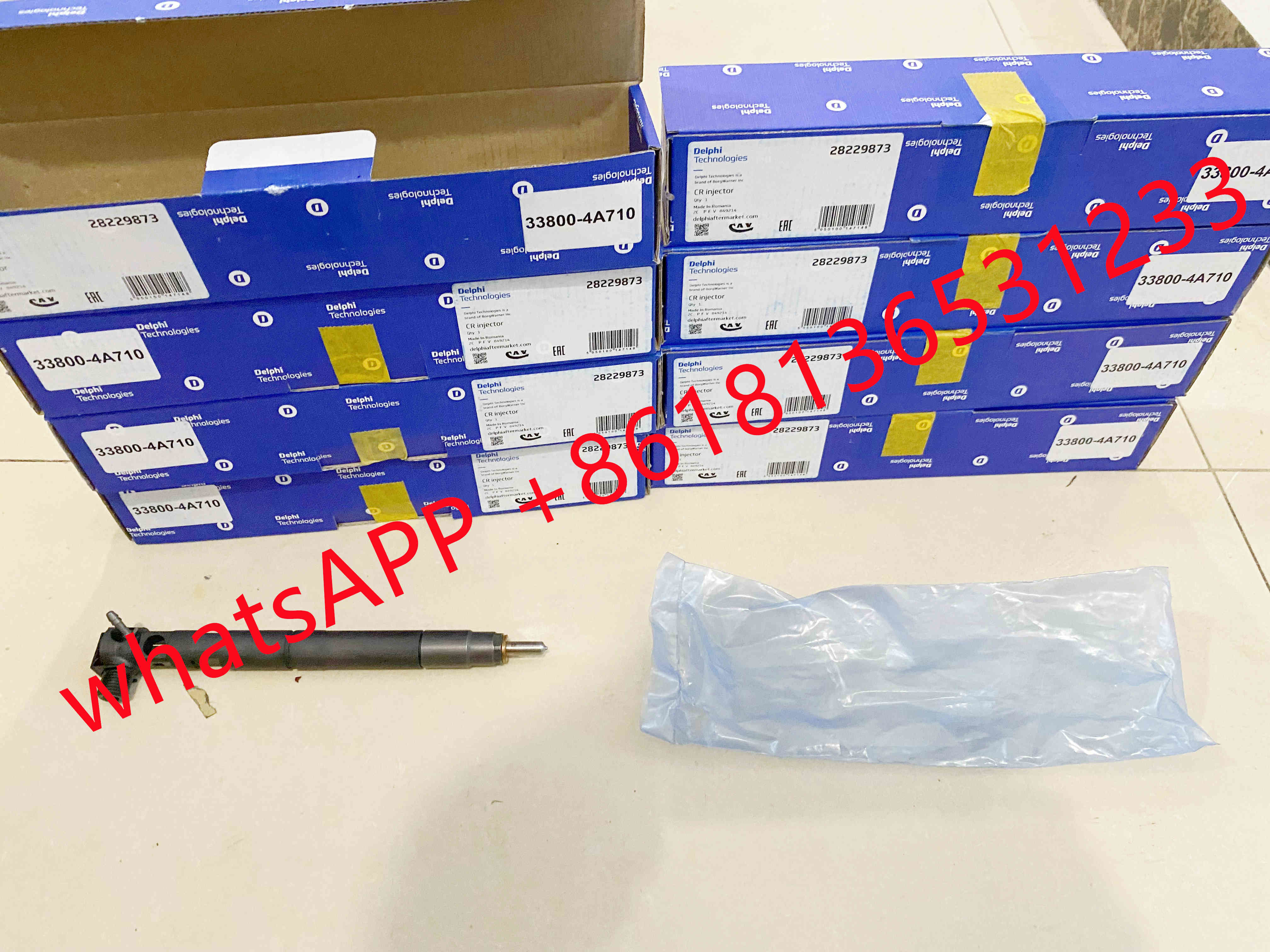Genuine New Brand 33800-4A710 28229873 Diesel Fuel Injector for Hyundai KIA Injector Mobis Starex Del phi 28229873