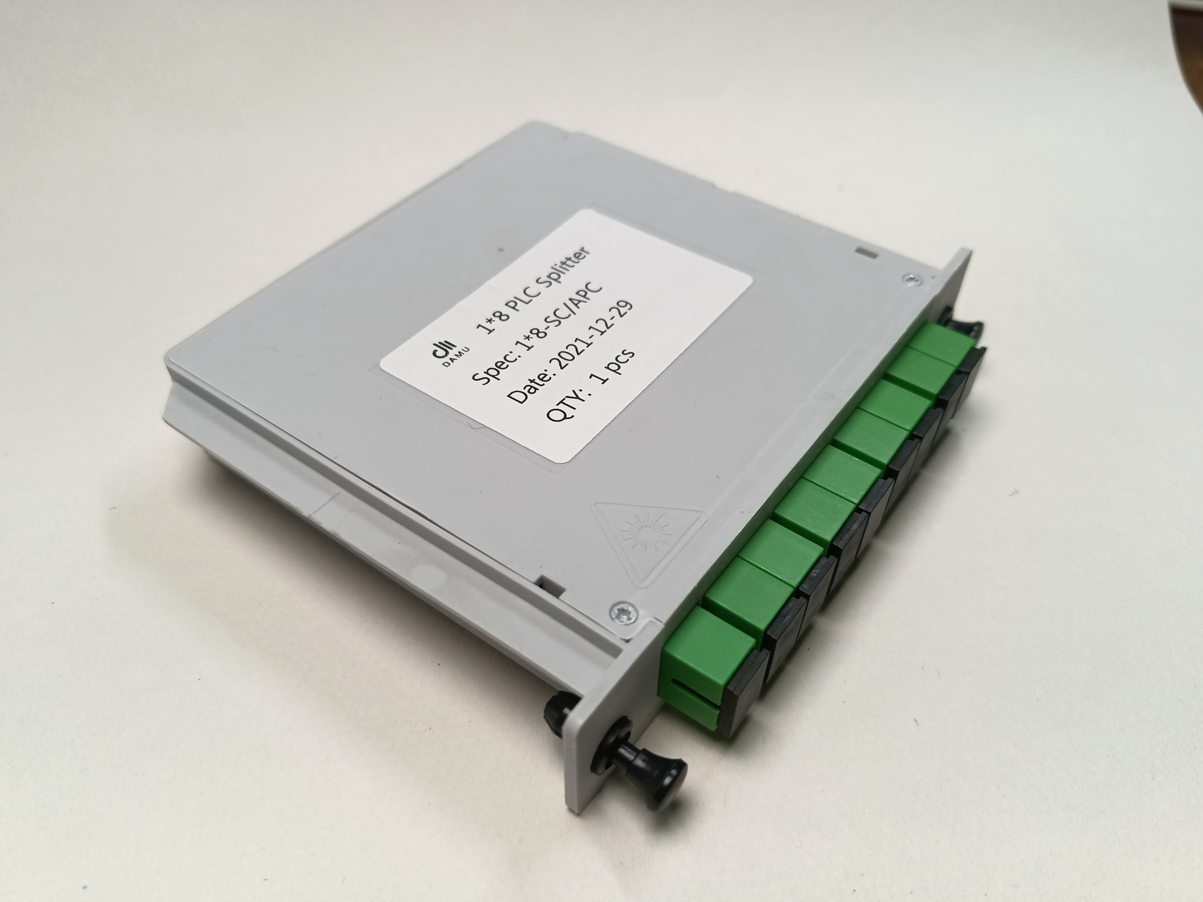 Cassette Card Insertion Optical PLC Splitter , 1X8 Port SCAPC Optic Fiber Splitter