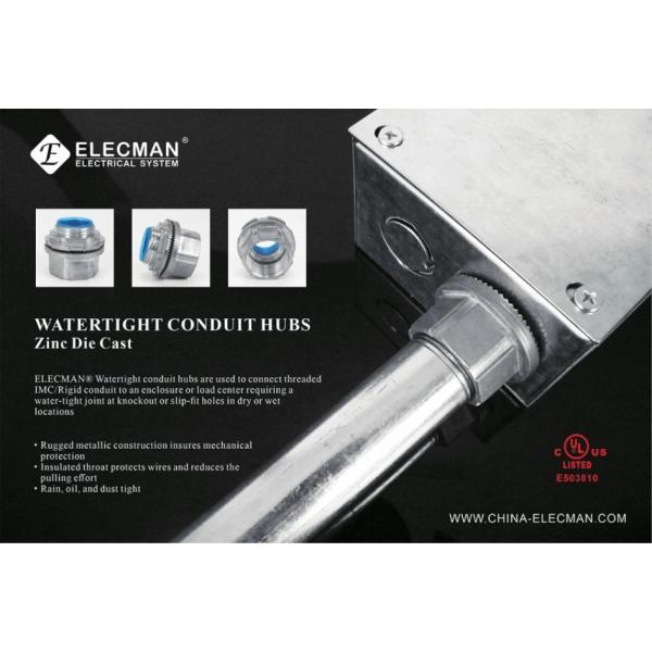 Zinc IMC Rigid Conduit Fittings Watertight Conduit Hub With Insulated Throat