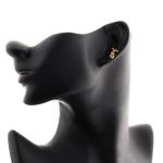 Fashion gold plate stud earrings rabbit shaped earring for women