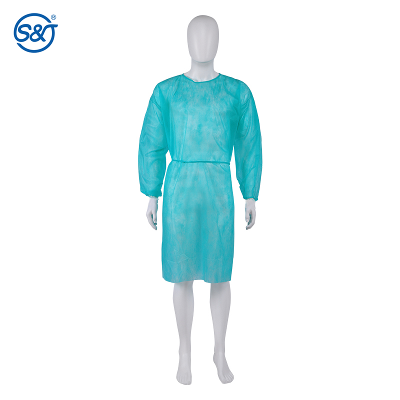 65g Plus Size Disposable Isolation Gowns Round Neck Doctor Isolation Gown