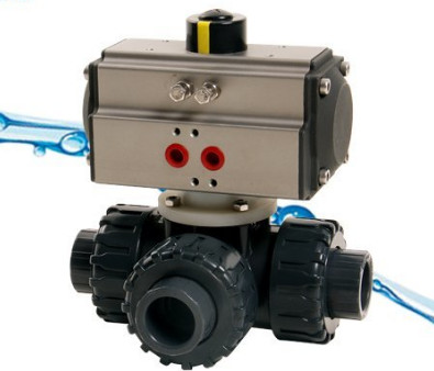Polypropylene ball valve PPH ball Valve PVC ball valve with pneumatic actuator