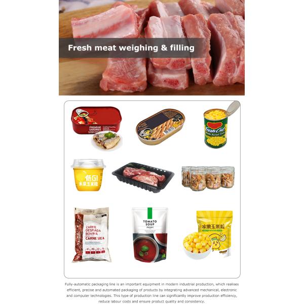 Automatic Meat Tray Sealing Clamshell Packaging Line with Multihead Weigher