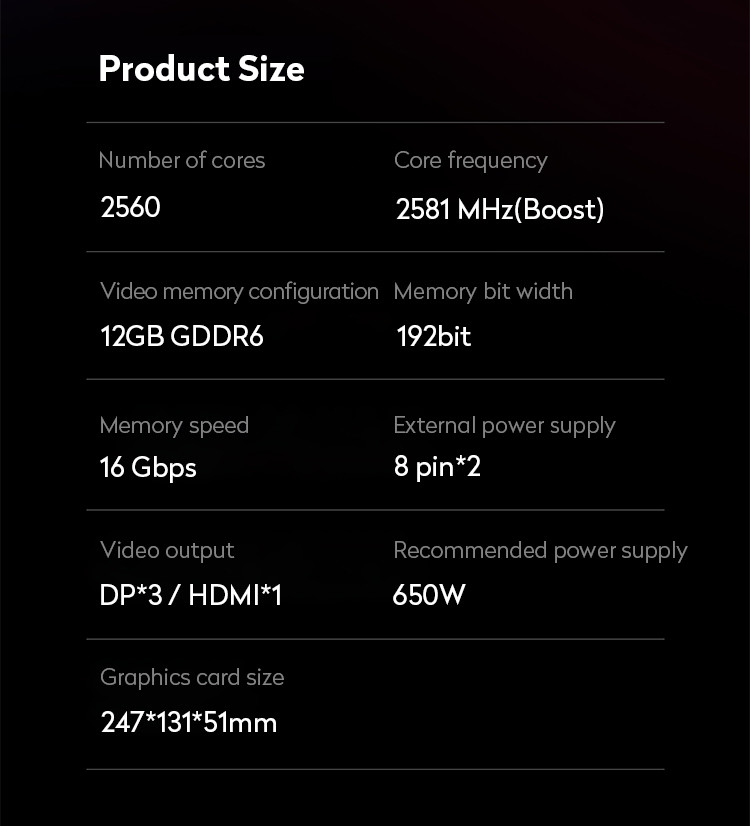 Radeon RX 6700 XT Graphics Card MECH 2X 12G Computer Graphics Card