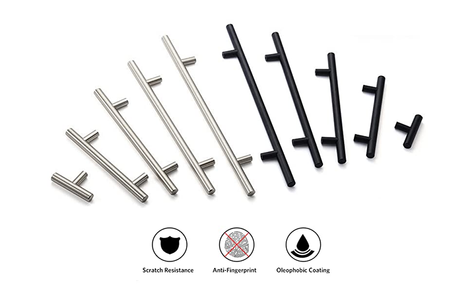 Stainless Steel Handles Kitchen accessories Kitchen Cabinet Handles with Black Spraying Powder