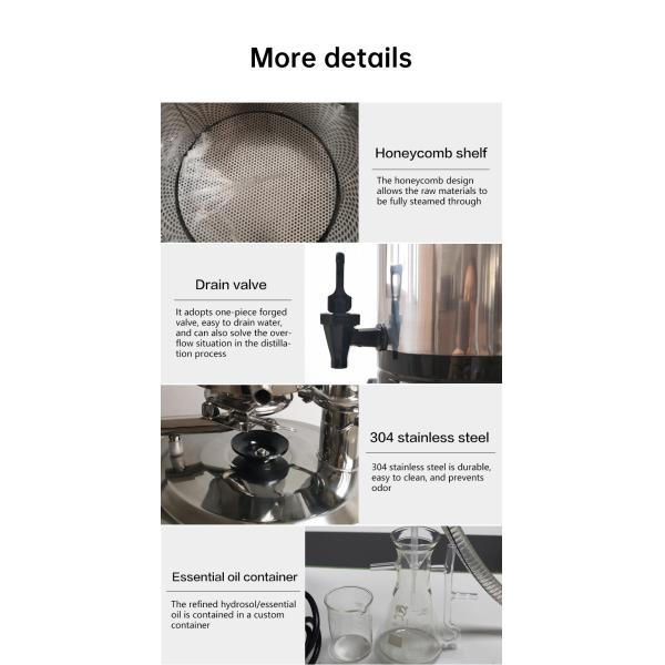 Steam Distillation Essential Oil Extraction Machine for Pomegranate Essential Oil Distillers 67*35*50cm