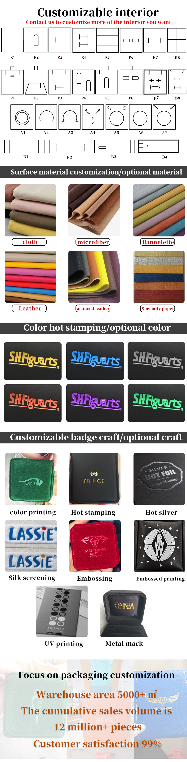 Newest Custom Logo LED Jewelry Display Box for Rings Necklaces Bracelets and Earrings