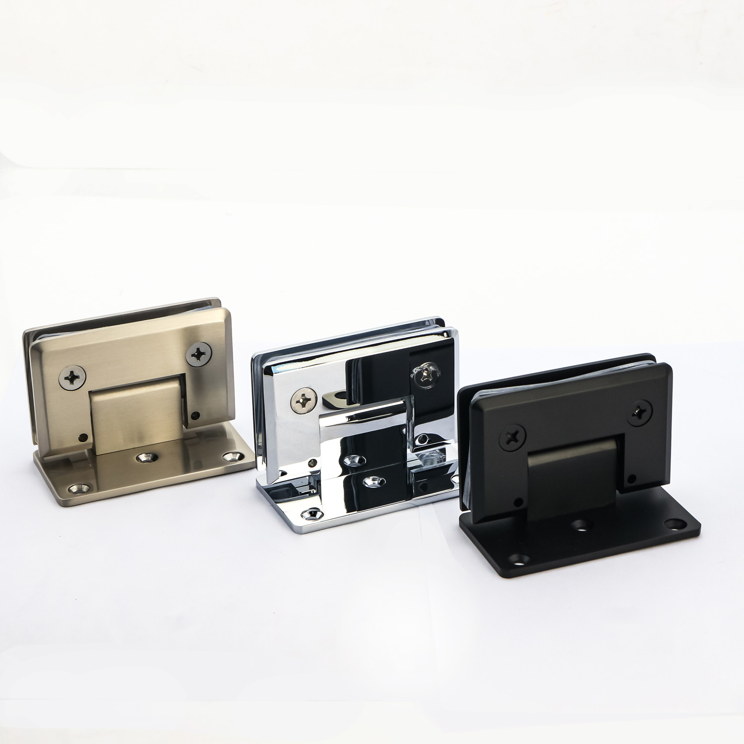 Upgrade Your Bathroom with 90*55mm Adjustable Function Shower Glass Hinge Wall to Wall