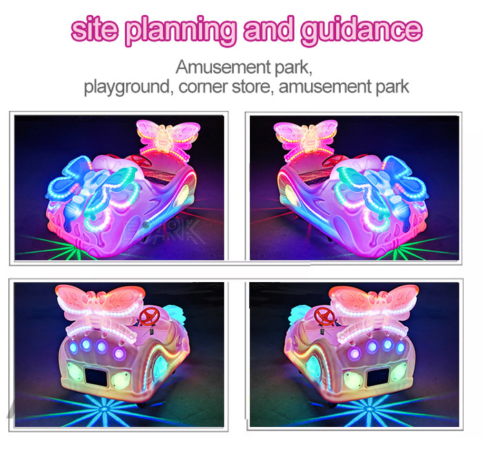Luminous Butterfly Kids Bumper Car Powered By 24v Battery