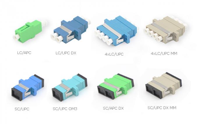 4 - Core LC UPC Fiber Optic Connectors Multimode OM2 50 / 125 High Precision Alignment