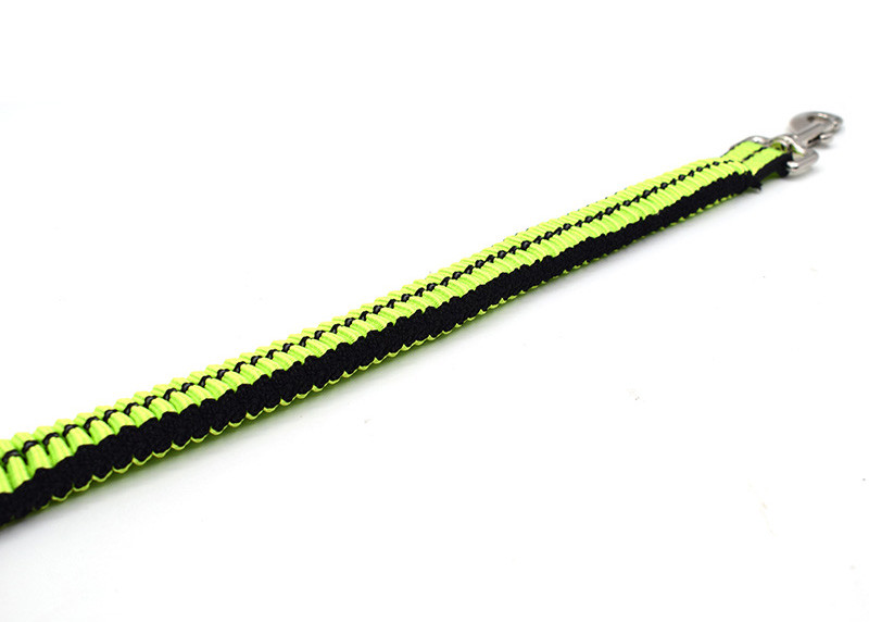 Blue / Yellow 6 Foot Dog Leash , Anti Shock Stretchy Strong Bungee Dog Leash