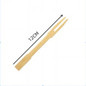China 3.5 Mini Disposable Bamboo Cutlery Fruit Fork For Cocktail Party 1000pcs on sale