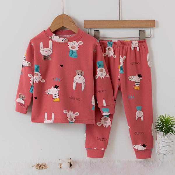 Little Zebra Kids Winter Night Suits skin friendly Cute Warm Pajamas For