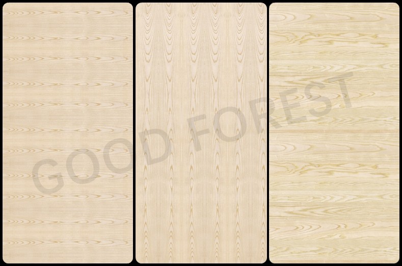 Natural ASH Wood Veneer Sheets Special Grain Customized For Doors