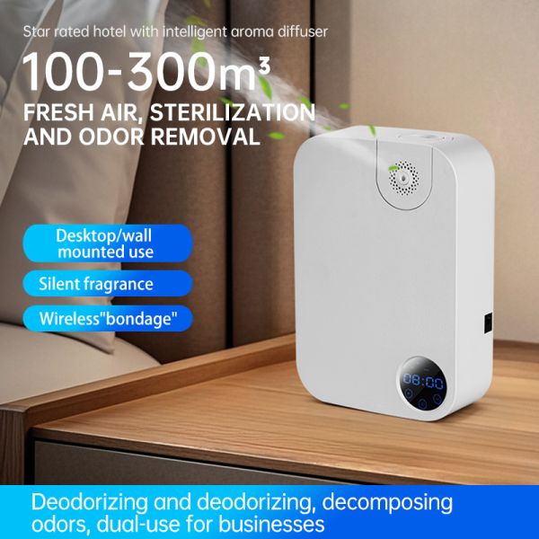 Smart Control Hotel Fragrance Diffuser Wireless Aroma diffuser With Two Fluid Technology