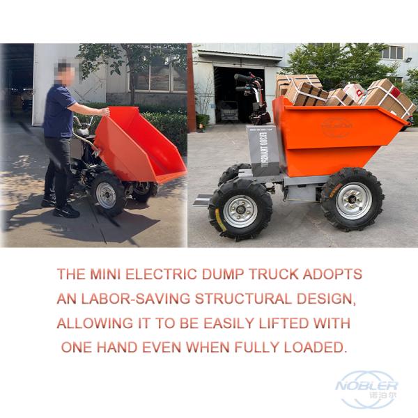 Four Speed Adjustable Electric Mini Dump Truck For Logistics