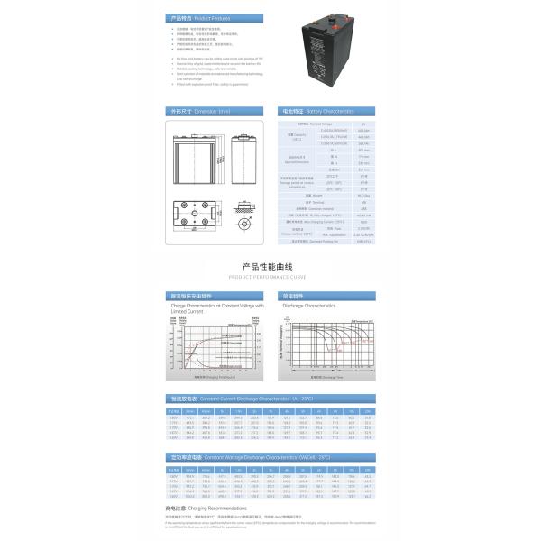 China Manufacturer 2V 600Ah Solar Panel Acid Lead Storage Deep Cycle Rechargeable Acid Battery Pack for Solar System