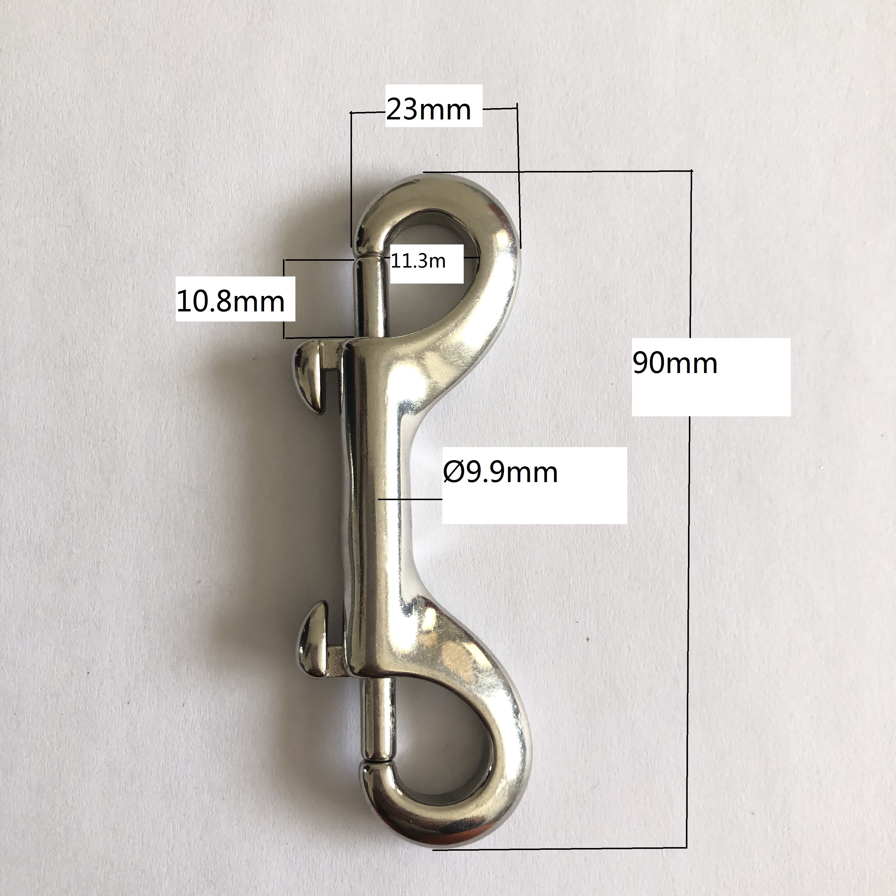 Heavy Duty Stainless Steel Double Ended Bolt Snap Hook for Yoga Pilates