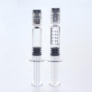 Quality Transparent Luer Lock Prefilled Glass Syringe 1cc for sale