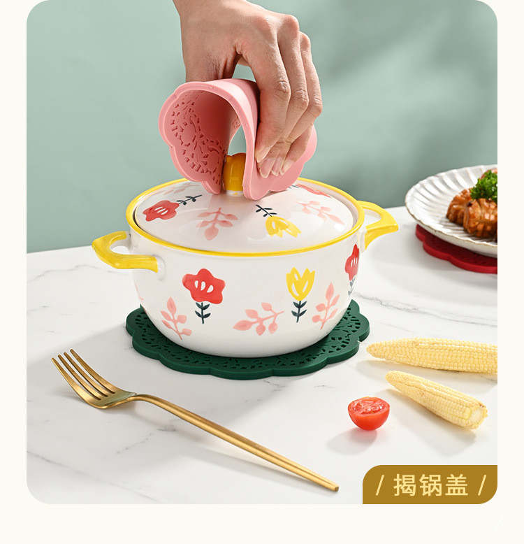 Silicone Drink Coasters With Holder Drink Cup Coasters Silicone Trivet Mats Heat-Resistant Tea Mat Housewarming Gifts
