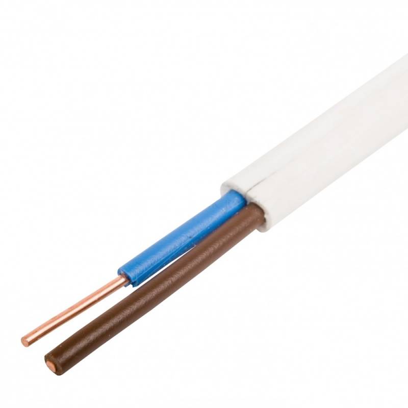 300/500V PVC Insulated Flat Twin and Earth Electric Cable for Light Industrial Wiring