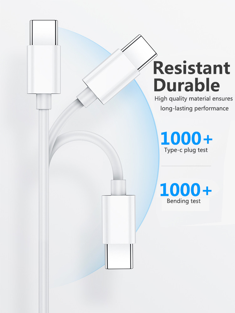 Nylon Braided High Speed USB C Cable 10Gbps USB C To USB C Data Transfer Cable