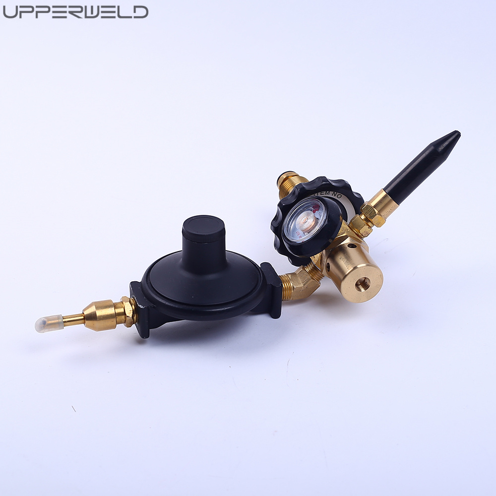 Copper Helium Balloon Inflator Filler Valve Regulator with Gauge and Auto Shut Off