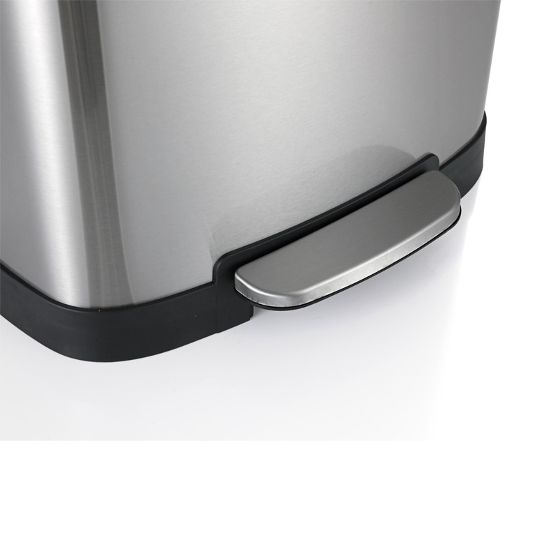 Silent Soft Close Lid 50L Step On Kitchen Trash Can