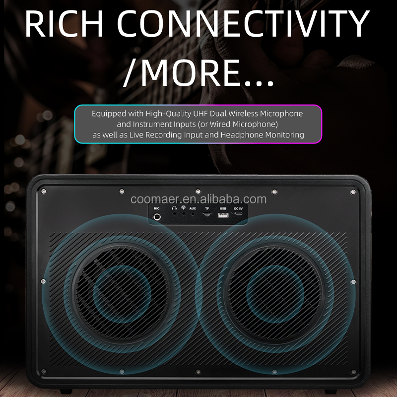 Home Karaoke BT Speaker With Wireless Mic and DC Power Source for Boobox Speakers
